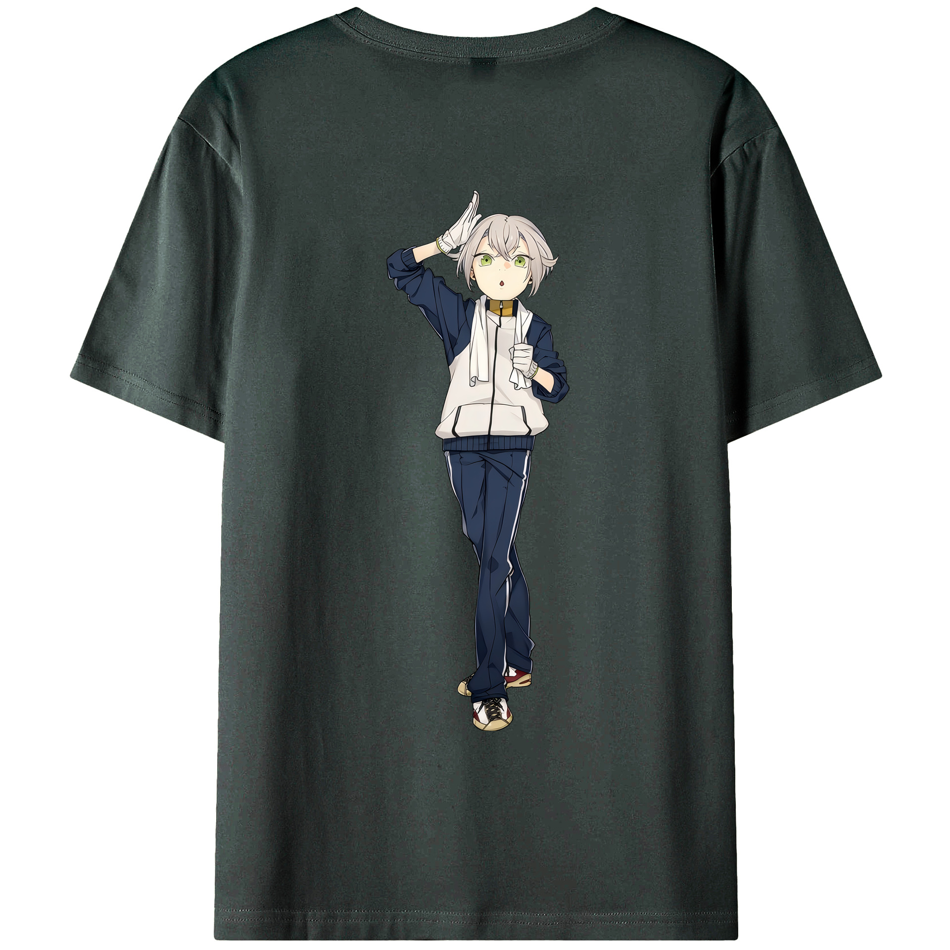 （画像用） 刀剣乱舞 Touken Ranbu 綿100％ メンズ半袖Tシャツ（バックプリント） 通気性